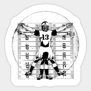 Vitruvian Football Player Sticker